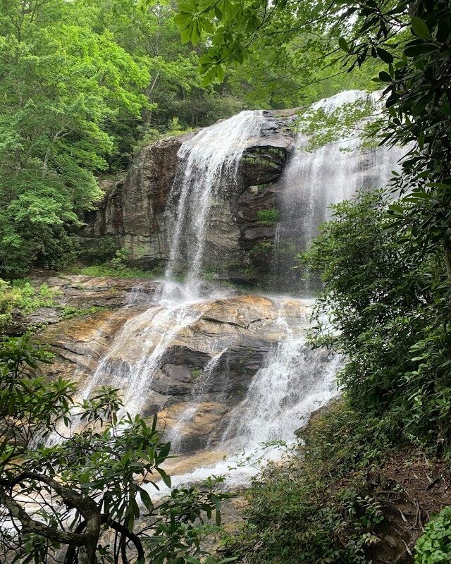 The mountain waterfall A